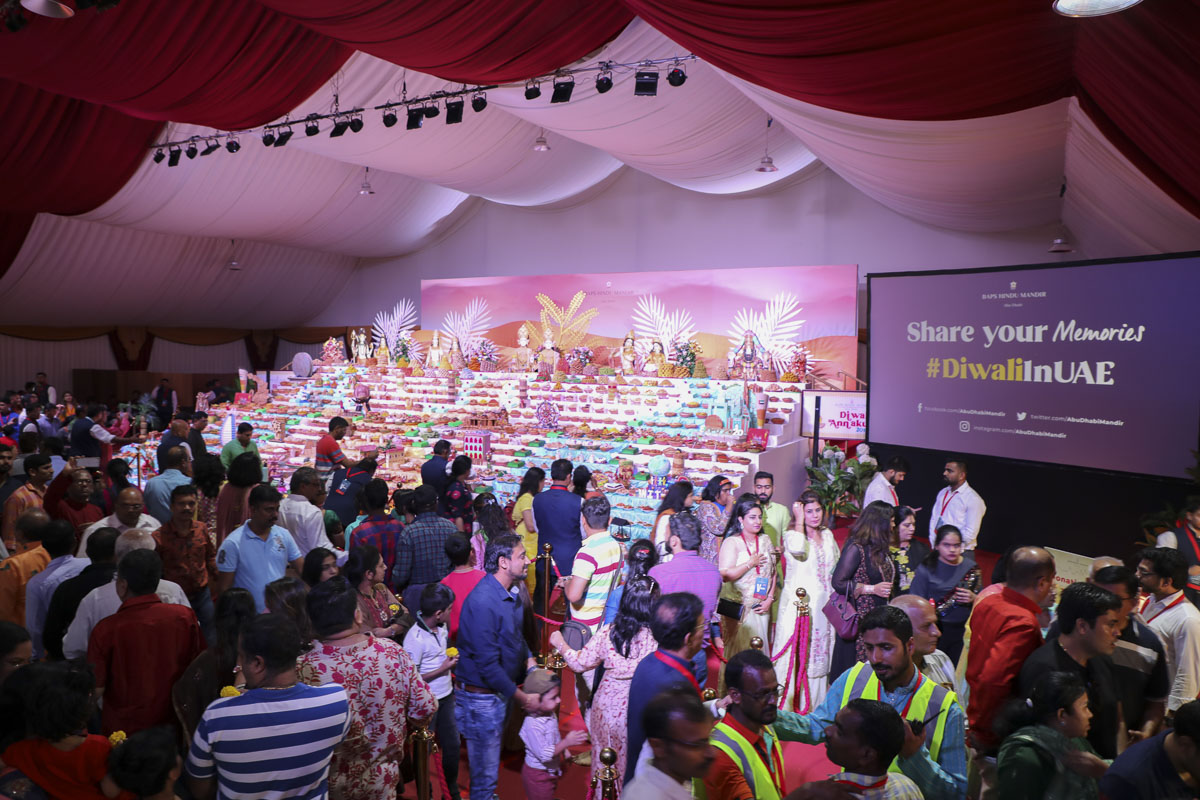 Annakut and Diwali  2019, BAPS Hindu Mandir, Abu Dhabi