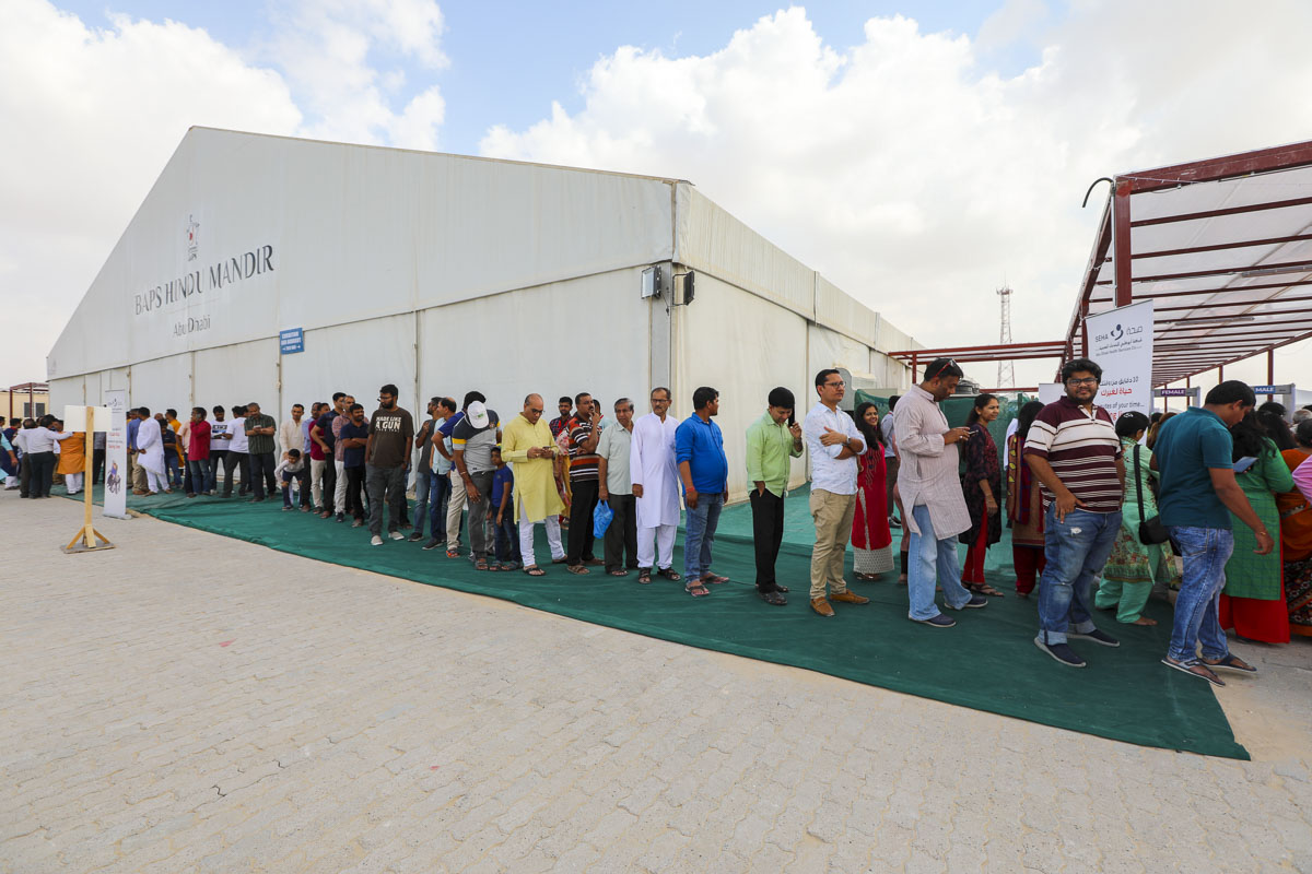Visitors at the BAPS Hindu Mandir Diwali and Annakut 2019 event
