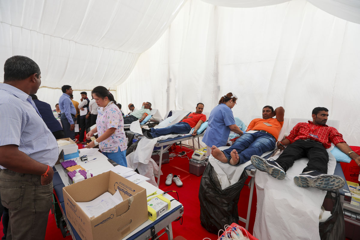 Blood Donation Camp, Annakut and Diwali  2019, BAPS Hindu Mandir, Abu Dhabi