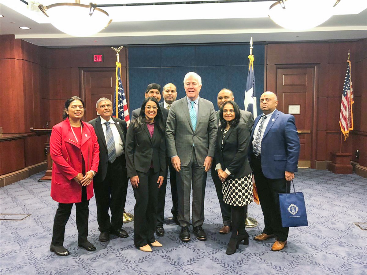 BAPS members meet with Senator John Cornyn (TX)