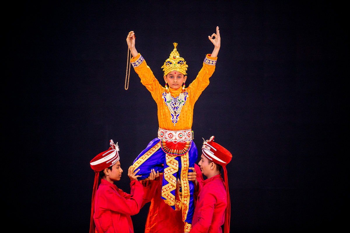 Children perform a traditional dance