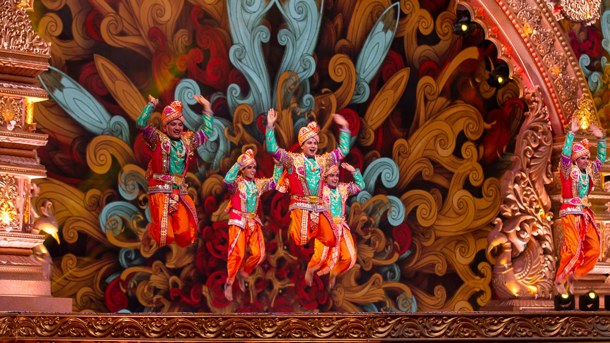 Youths perform a traditional dance