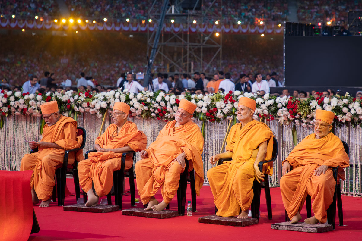 Senior sadhus during the assembly