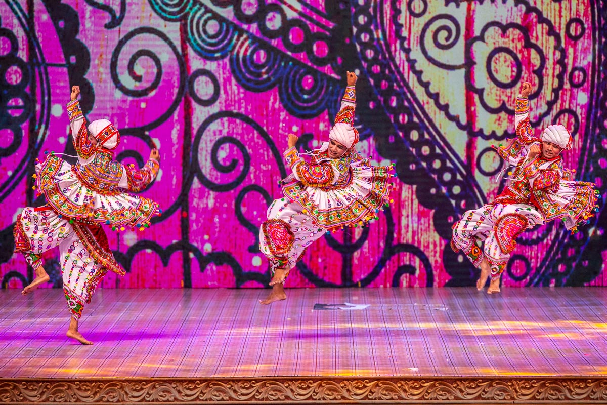 Youths perform a traditional dance