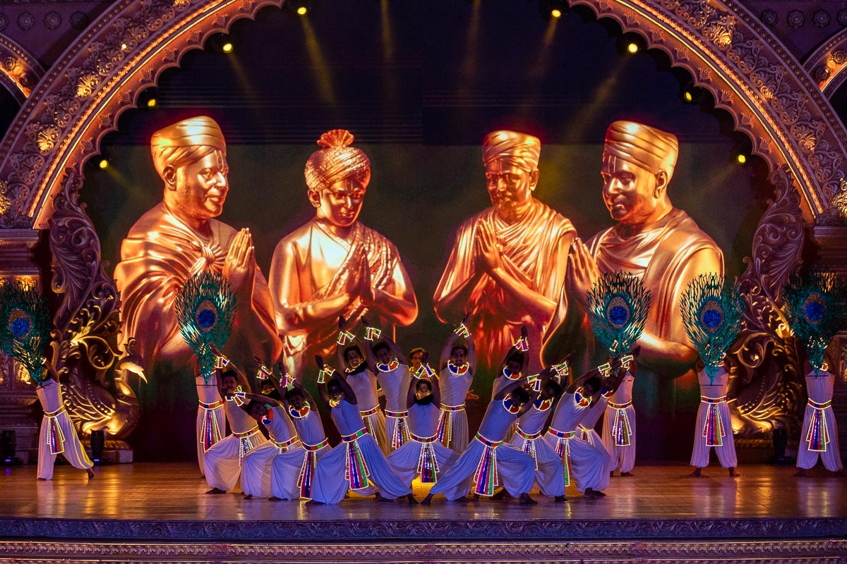 Youths perform a traditional dance