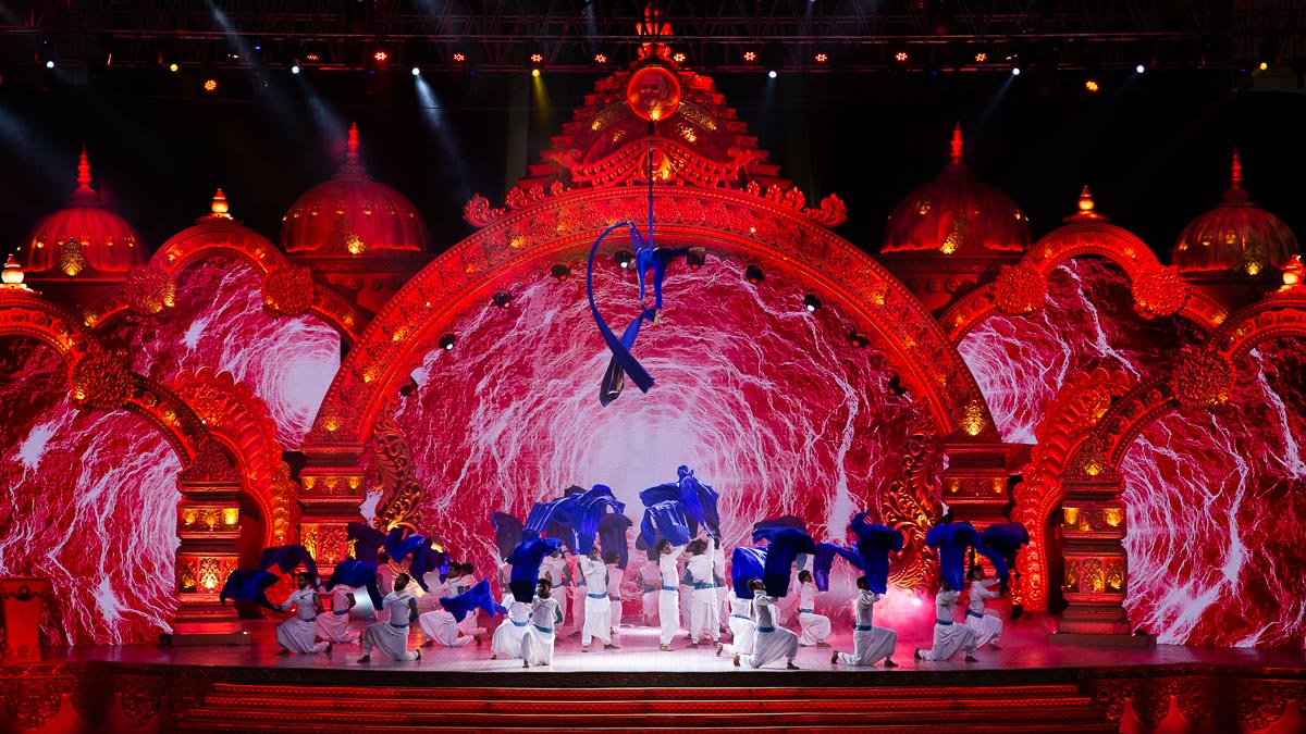 Youths perform a traditional dance