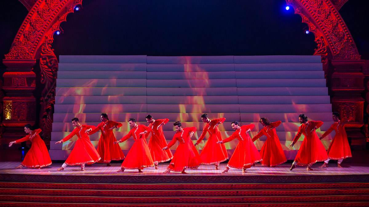 Youths perform a traditional dance