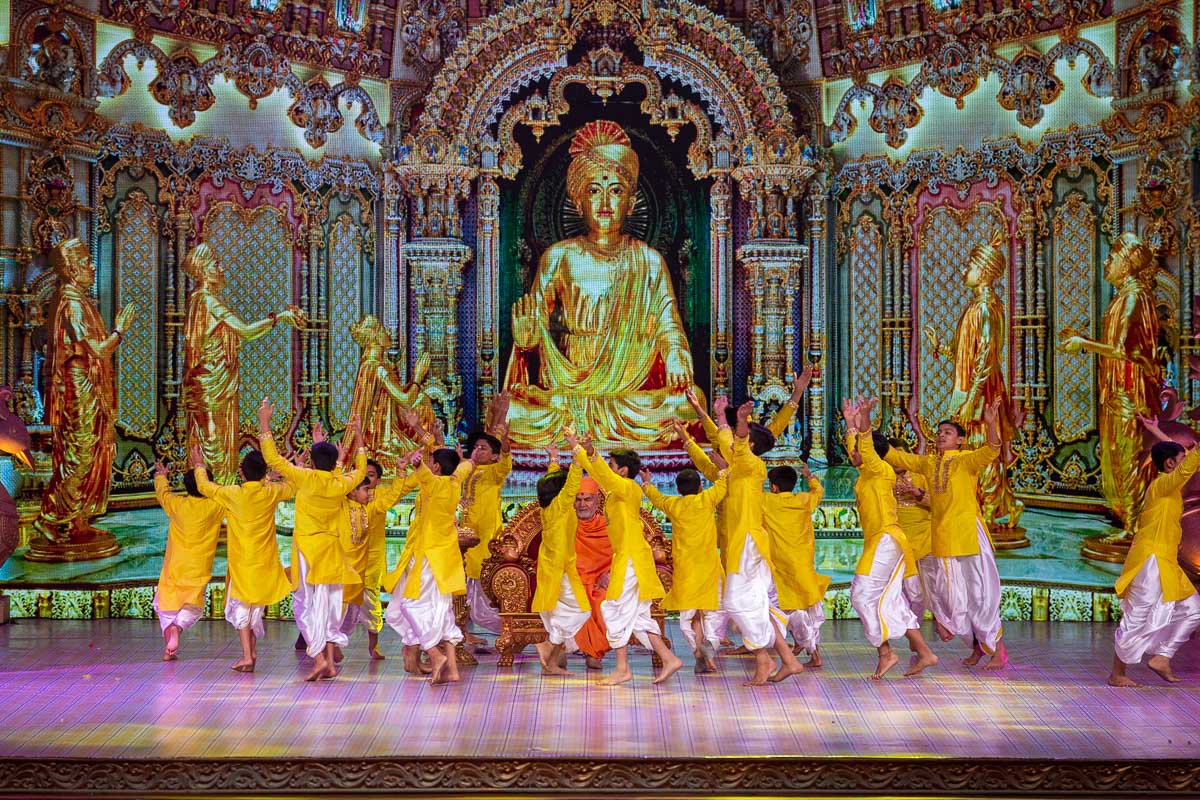 Children perform a traditional dance