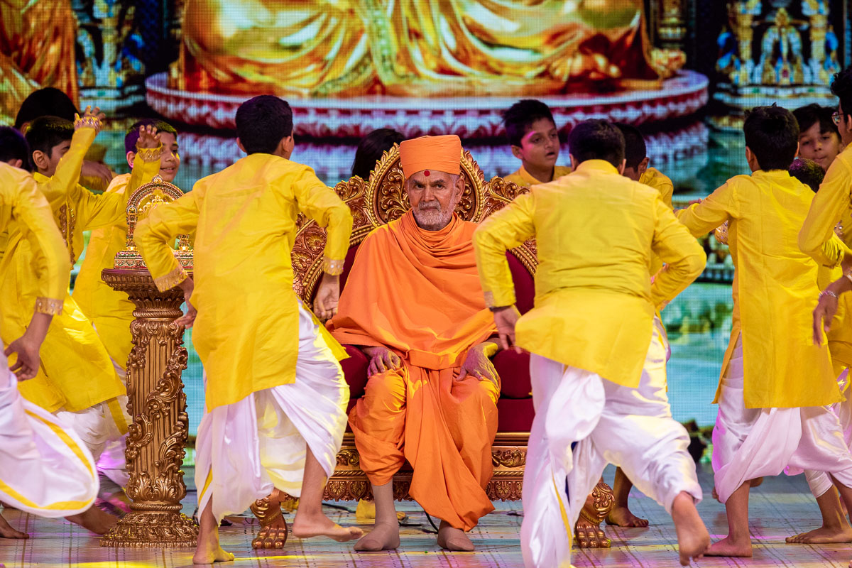 Children perform a traditional dance