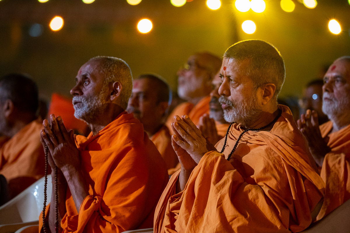 Sadhus during the assembly
