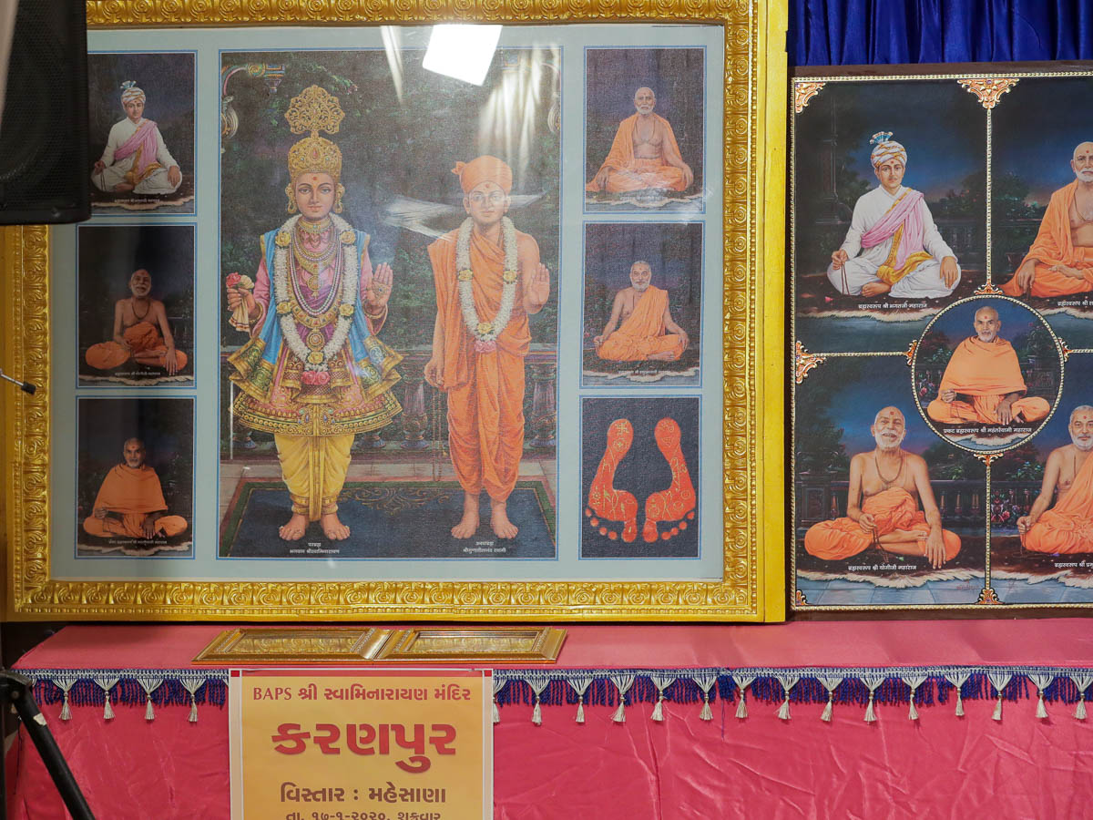 Murtis to be consecrated for the new BAPS Shri Swaminarayan Mandir in Karanpur, Mahesana