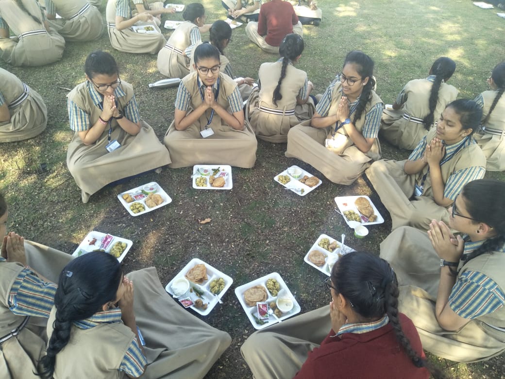 Lunch Time- enjoy with Shrikhand, Puri, and Gota