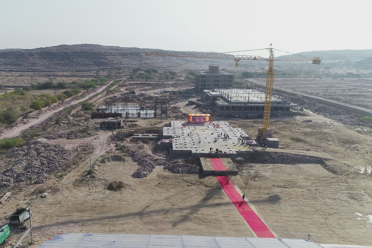 Placement of First Stone Pillar, BAPS Shri Swaminarayan Mandir, Jodhpur