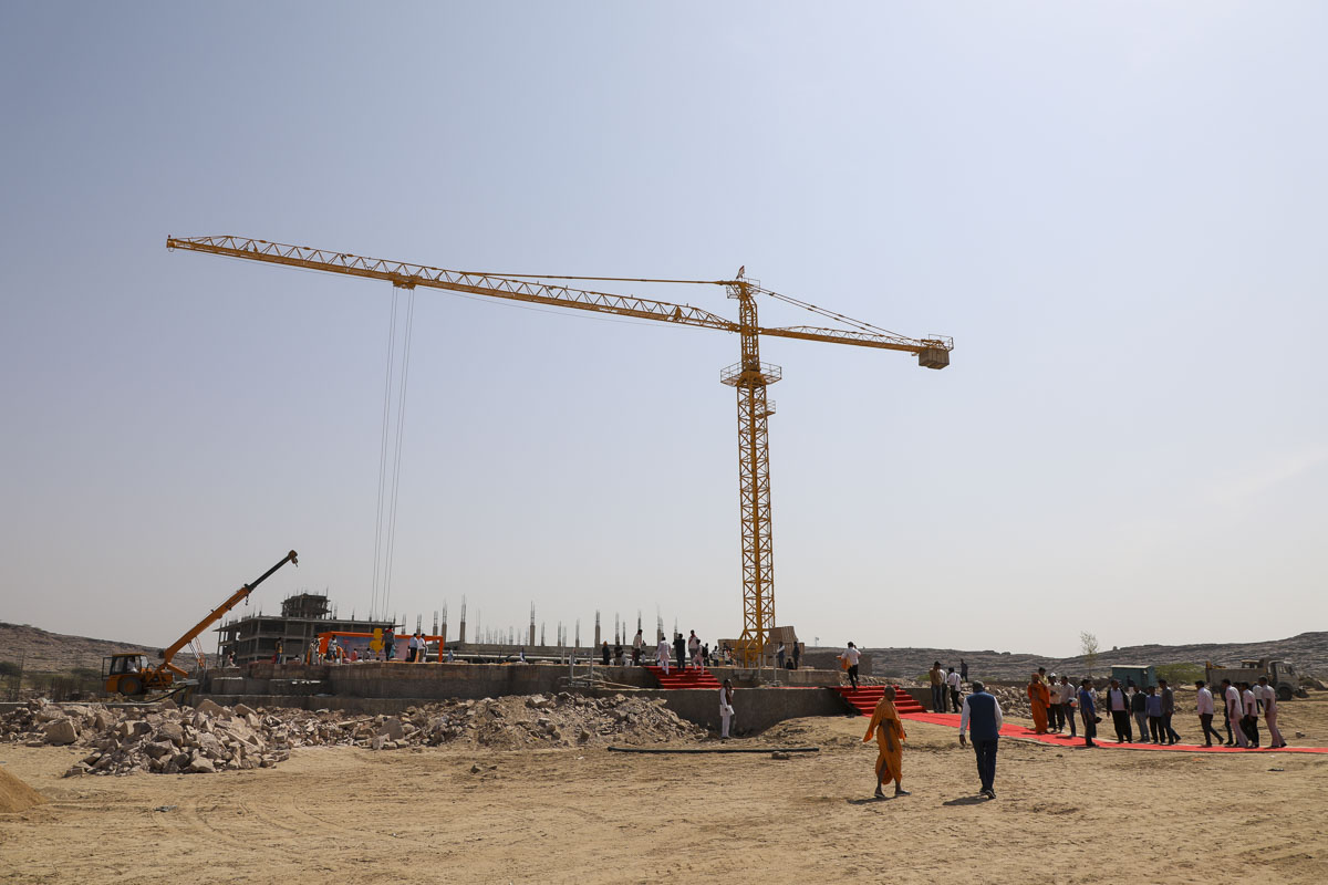 Placement of First Stone Pillar, BAPS Shri Swaminarayan Mandir, Jodhpur