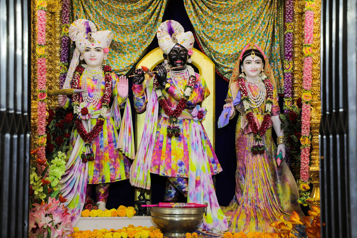 Shri Harikrishna Maharaj, Shri Gopinath Dev and Shri Radhikaji