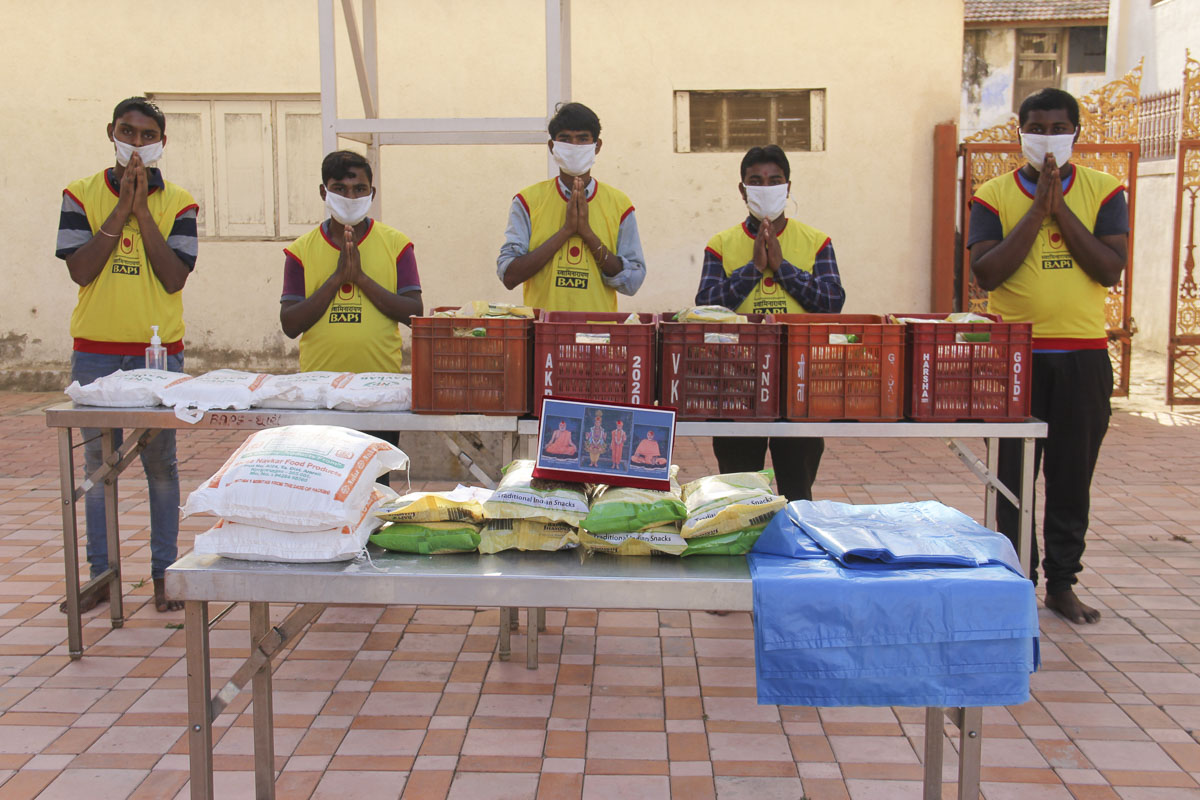 BAPS Community Services During the Coronavirus Lockdown, Dhari