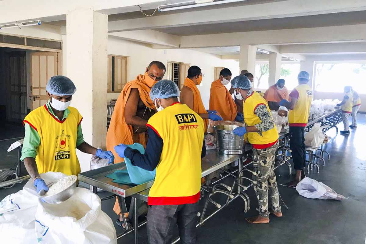 BAPS Community Services During the Coronavirus Lockdown, Mahuva