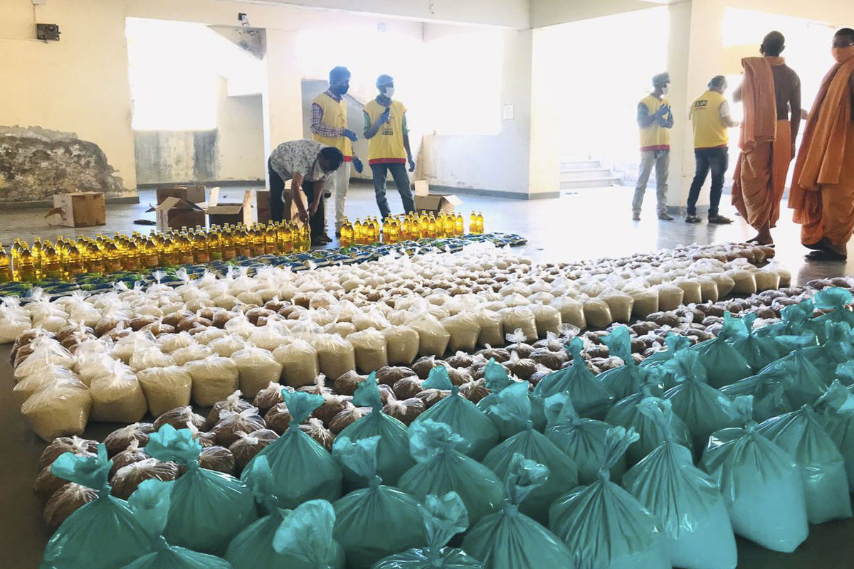 BAPS Community Services During the Coronavirus Lockdown, Mahuva