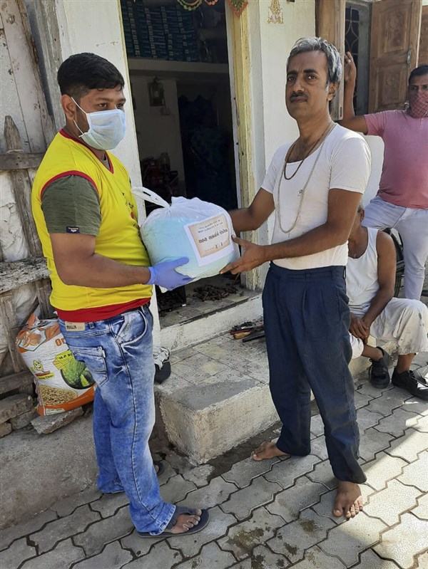 BAPS Community Services During the Coronavirus Lockdown, Mahuva