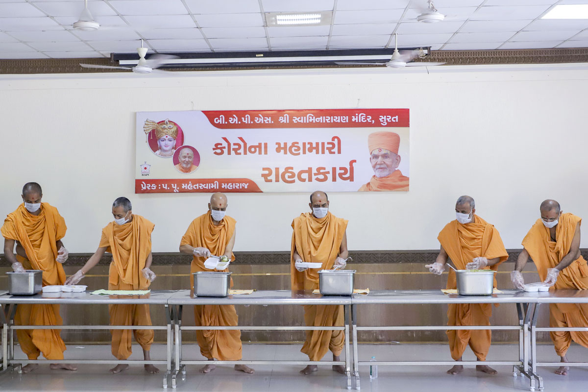 BAPS Community Services During the Coronavirus Lockdown, Surat