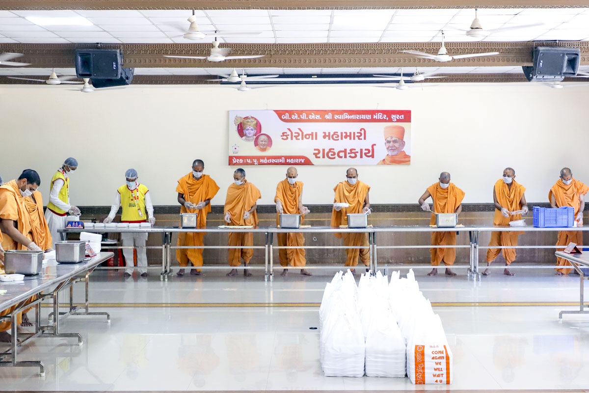 BAPS Community Services During the Coronavirus Lockdown, Surat