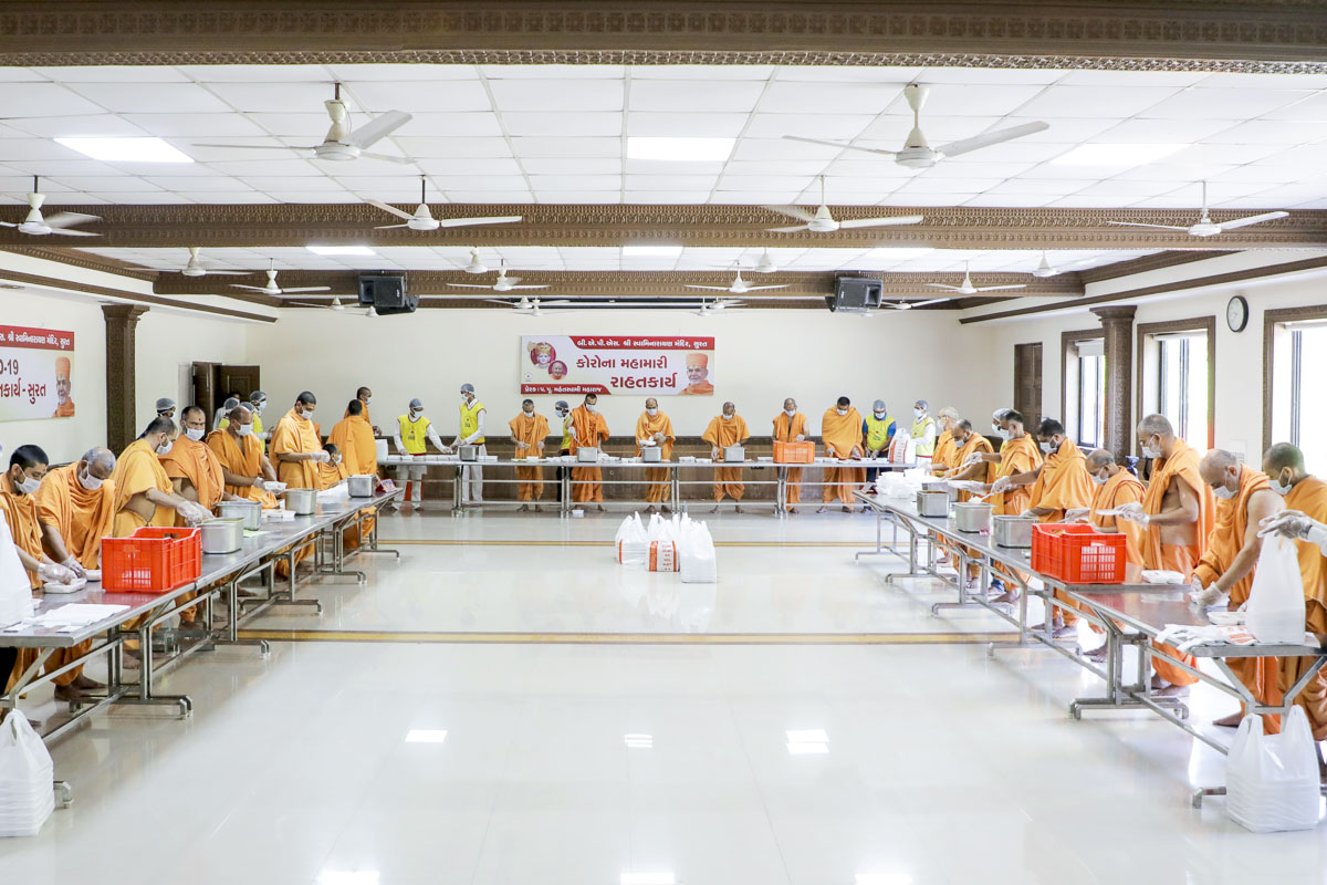 BAPS Community Services During the Coronavirus Lockdown, Surat