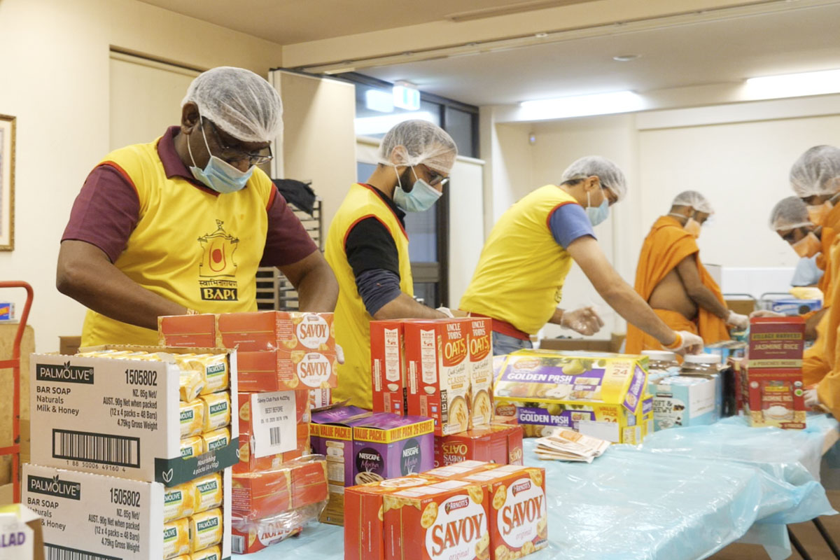 BAPS Provides Assistance During Coronavirus Pandemic, Melbourne