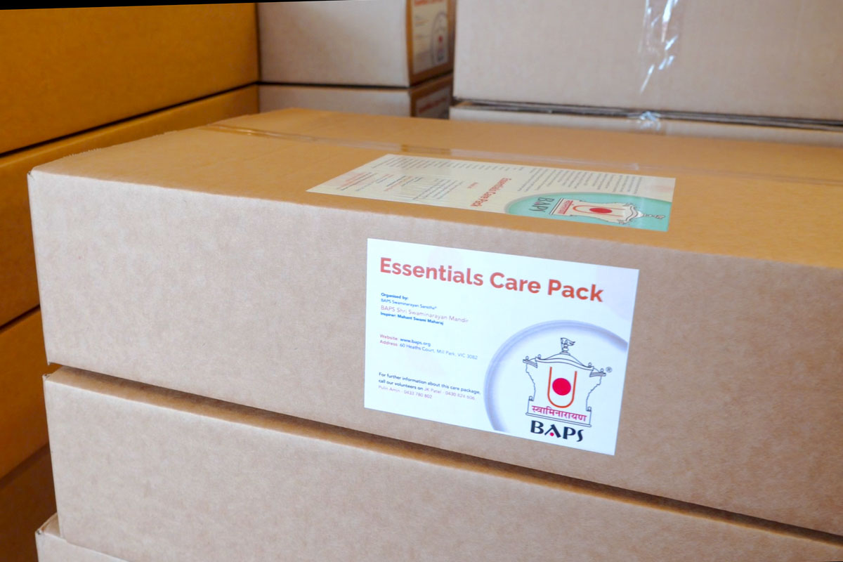 BAPS Provides Assistance During Coronavirus Pandemic, Melbourne