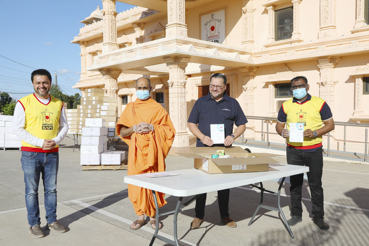 BAPS Provides Assistance During Coronavirus Pandemic, Melbourne