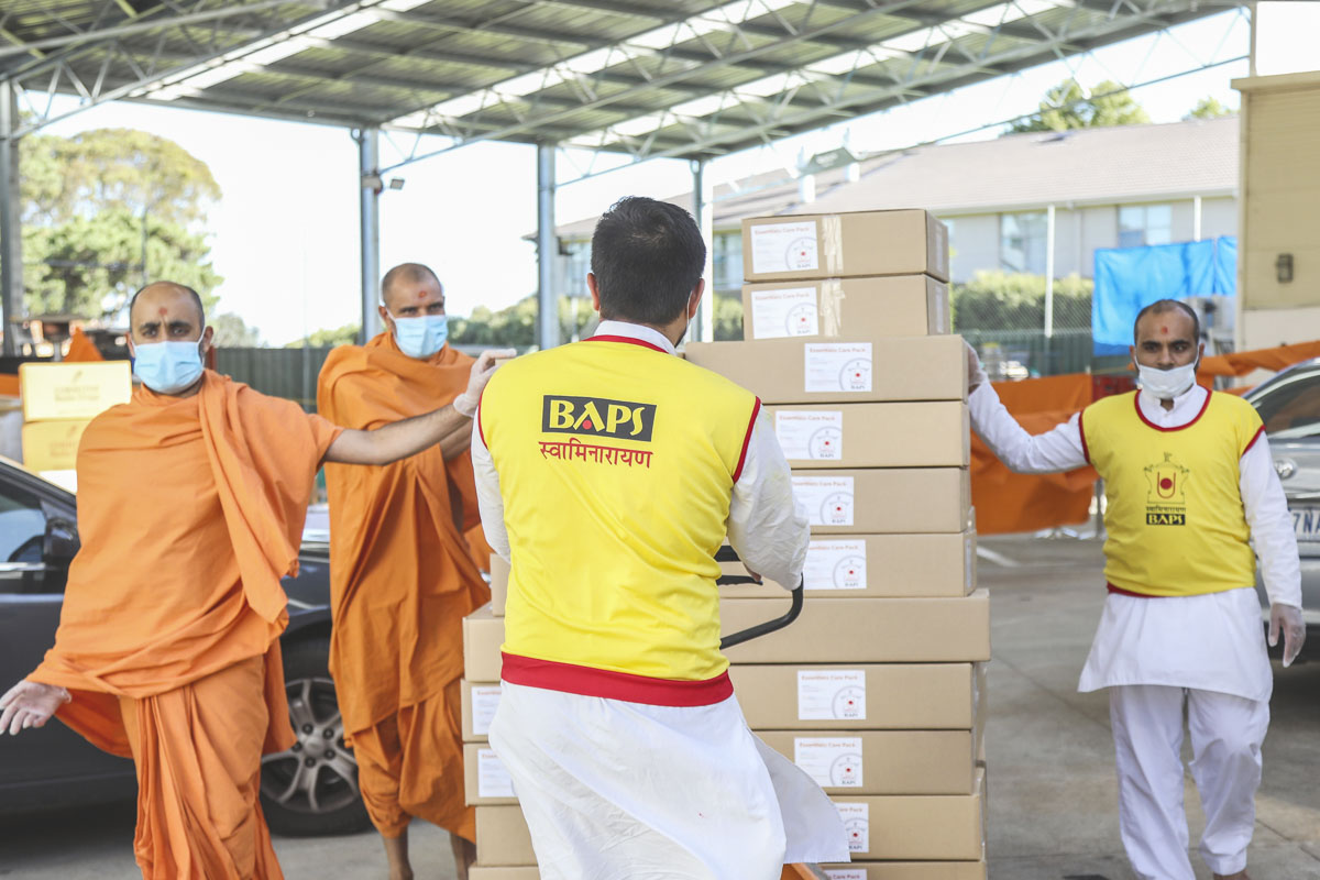 BAPS Provides Assistance During Coronavirus Pandemic, Melbourne