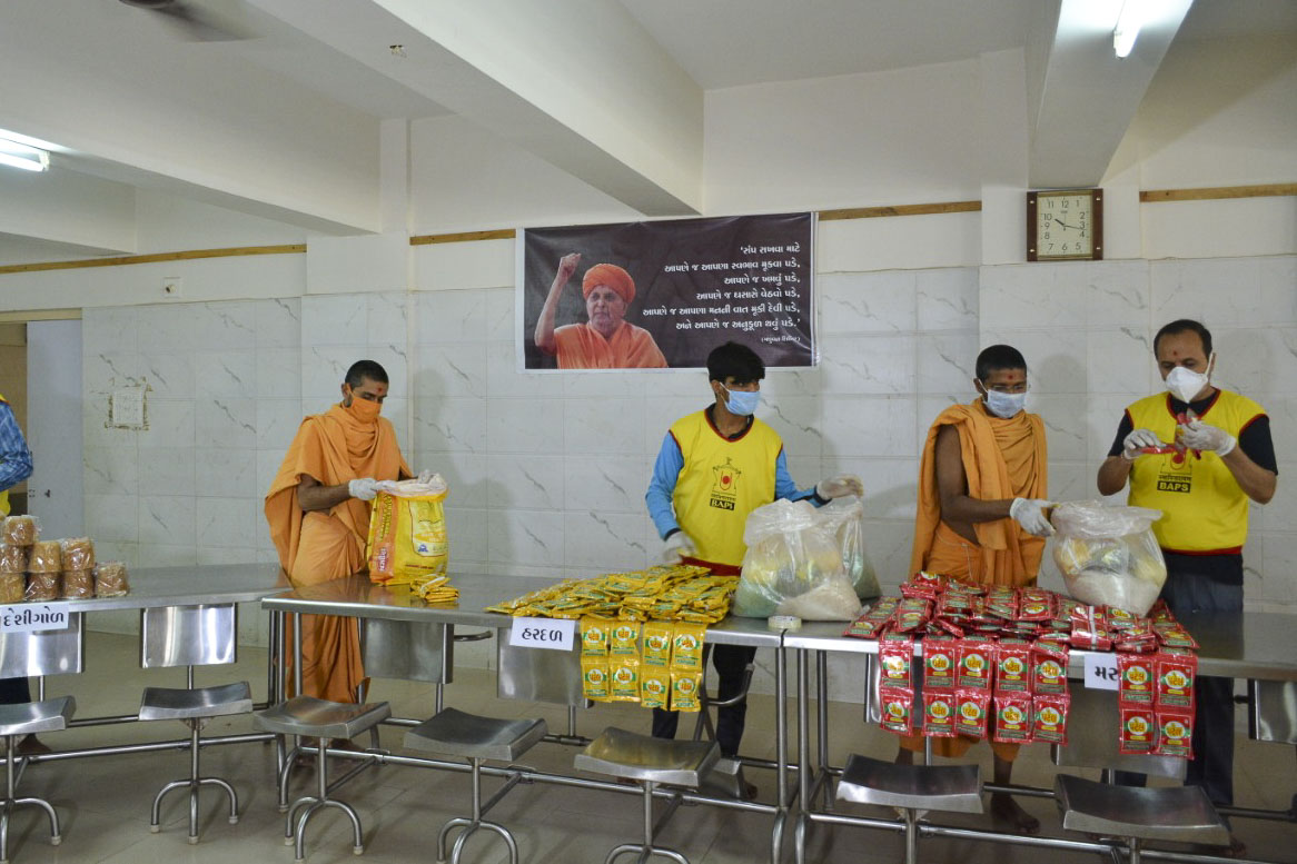 BAPS Community Services During the Coronavirus Lockdown, Himmatnagar