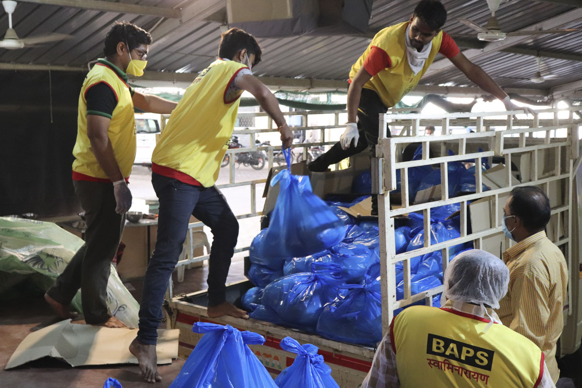 BAPS Community Services During the Coronavirus Lockdown, Bhuj