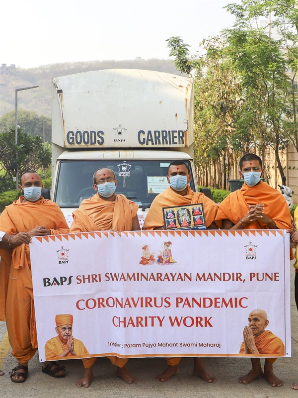 BAPS Community Services During the Coronavirus Lockdown, Pune