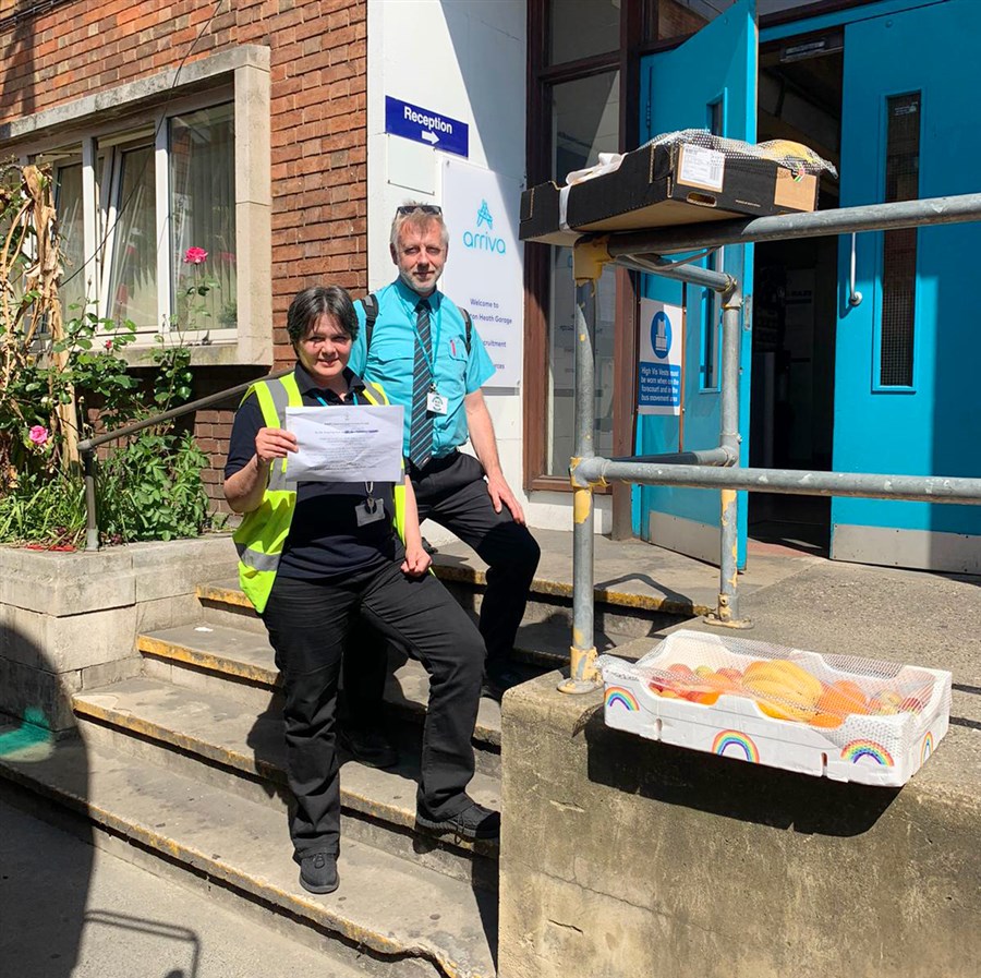 Staff at Thornton Heath Bus Garage are grateful for the support from BAPS volunteers in South London