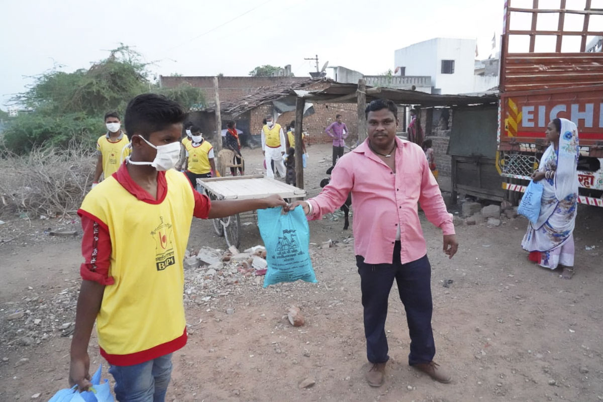 BAPS Community Services During the Coronavirus Pandemic, Modasa