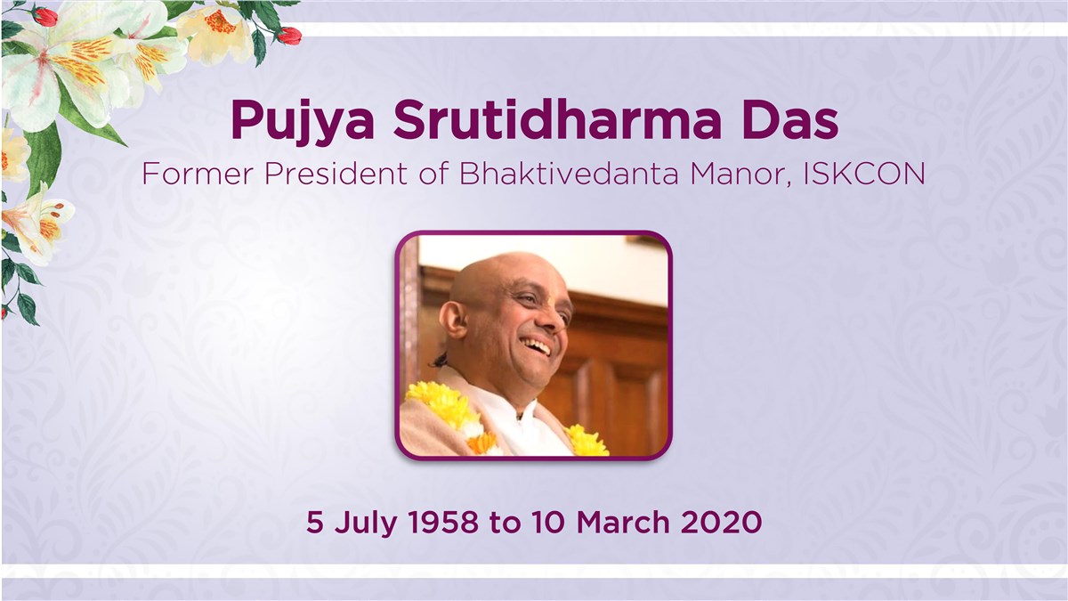 Swamis and devotees also offered their respects to Srutidharma Das and prayed for his family and friends. He was a leading member of the ISKCON fellowship in the UK and a respected figure among the British Hindu community.