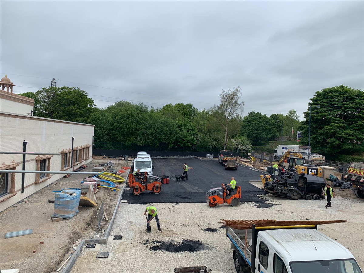 The front part of the campus is tarmacked