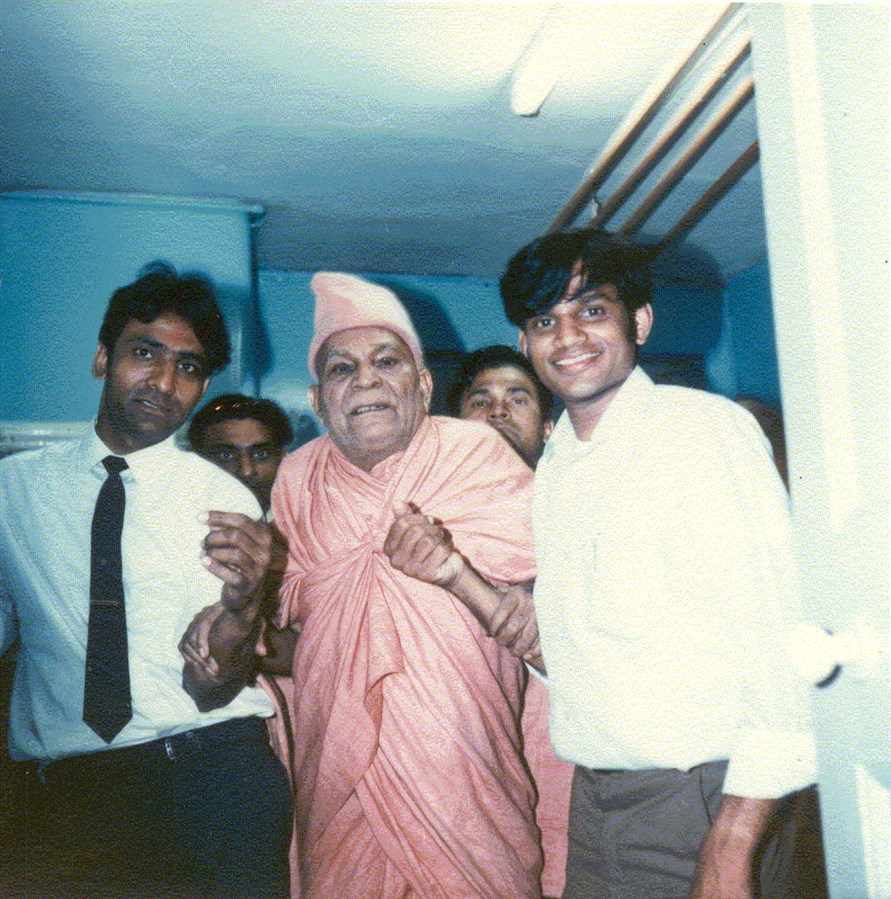 Arvindbhai ‘Guru’ Patel (L) bought the Dollis Hill house solely to provide accommodation for Yogiji Maharaj during the 1970 UK tour