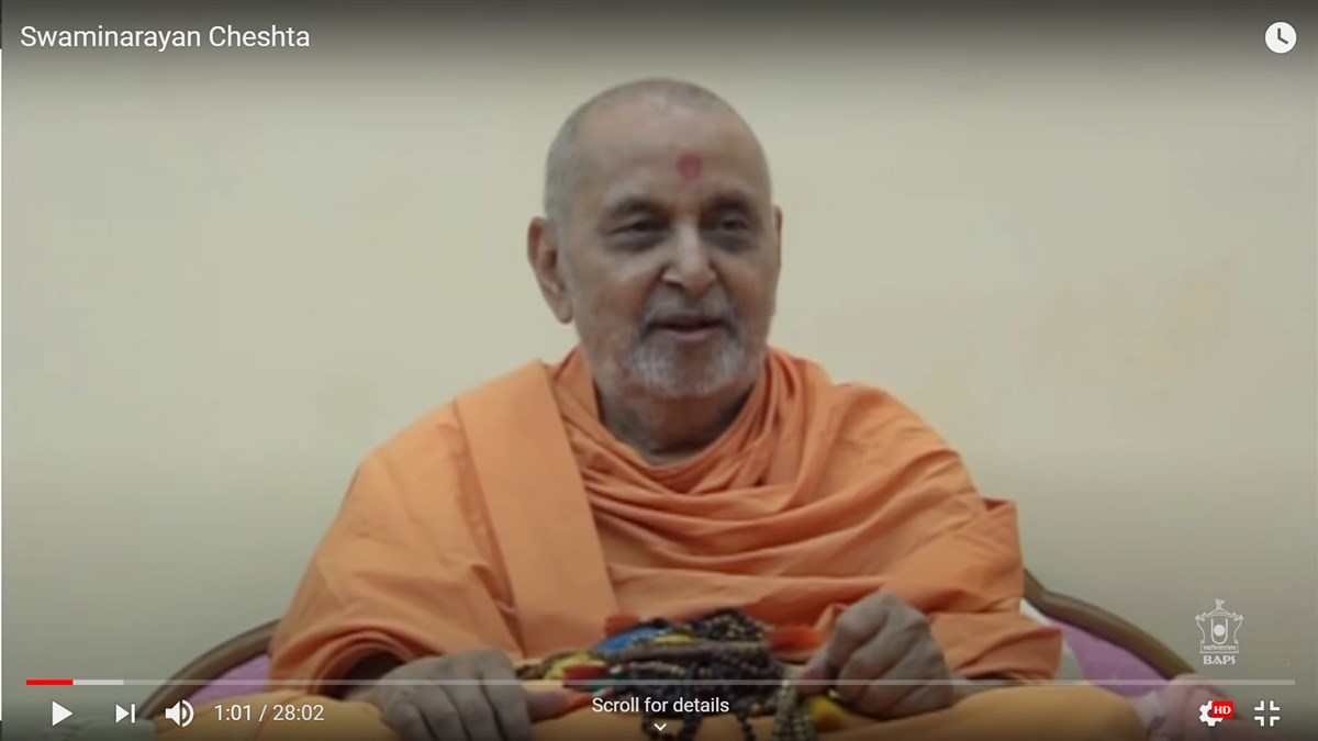 The shibir concluded with families singing the cheshta together to the accompaniment of a webcast reviving memories of Pramukh Swami Maharaj and Mahant Swami Maharaj