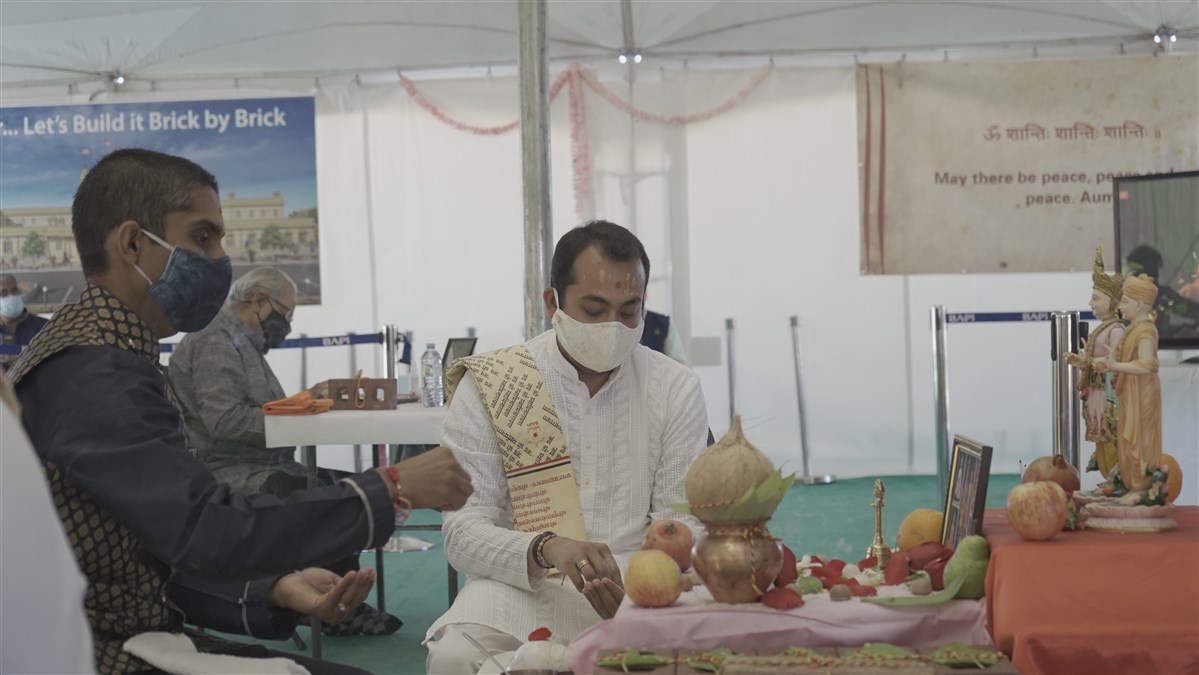 Shilanyas Vidhi at mandir site, Calgary