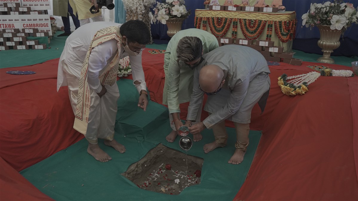 Shilanyas Vidhi at mandir site, Calgary
