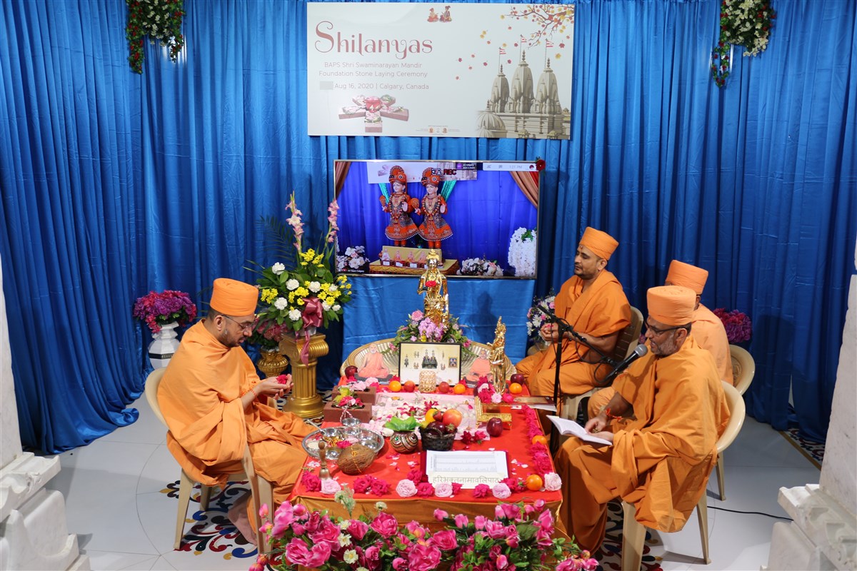 Shilanyas Vidhi being performed from Toronto