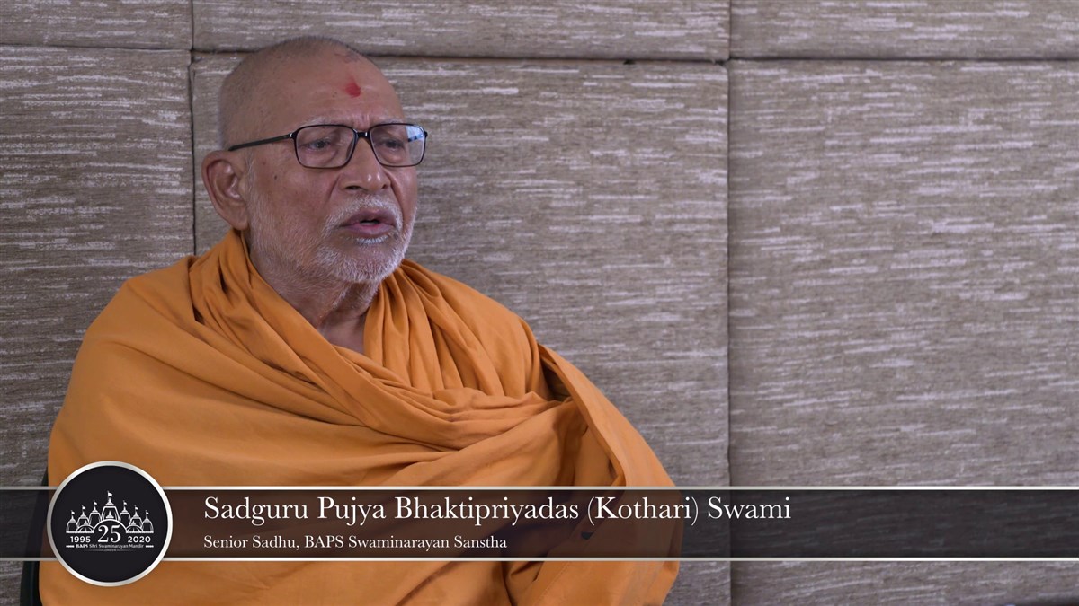 Pujya Bhaktipriyadas (Kothari) Swami explains the difficulty of the grand vision that Yogiji Maharaj had proclaimed in Islington