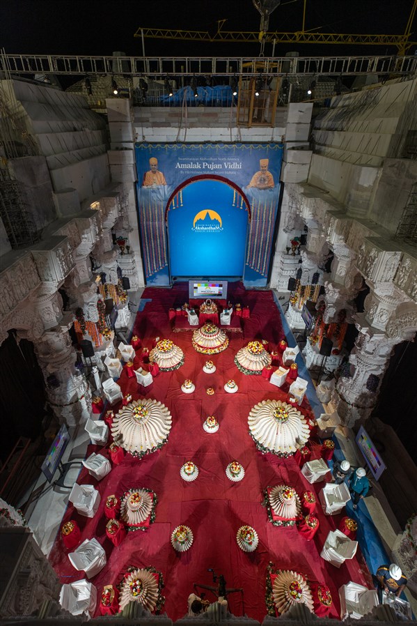Amalak Pujan at Swaminarayan Akshardham, Robbinsville, NJ, USA