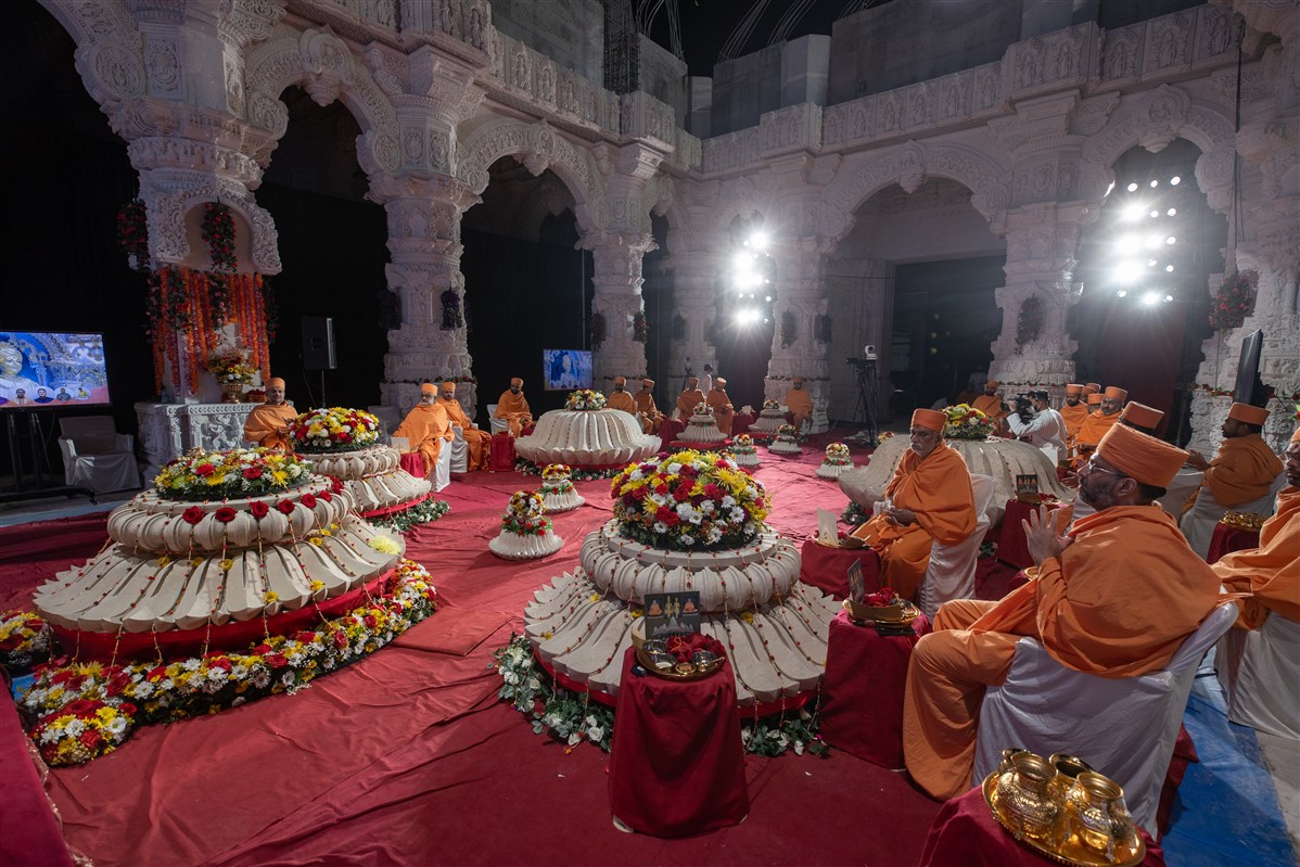 Amalak Pujan at Swaminarayan Akshardham, Robbinsville, NJ, USA