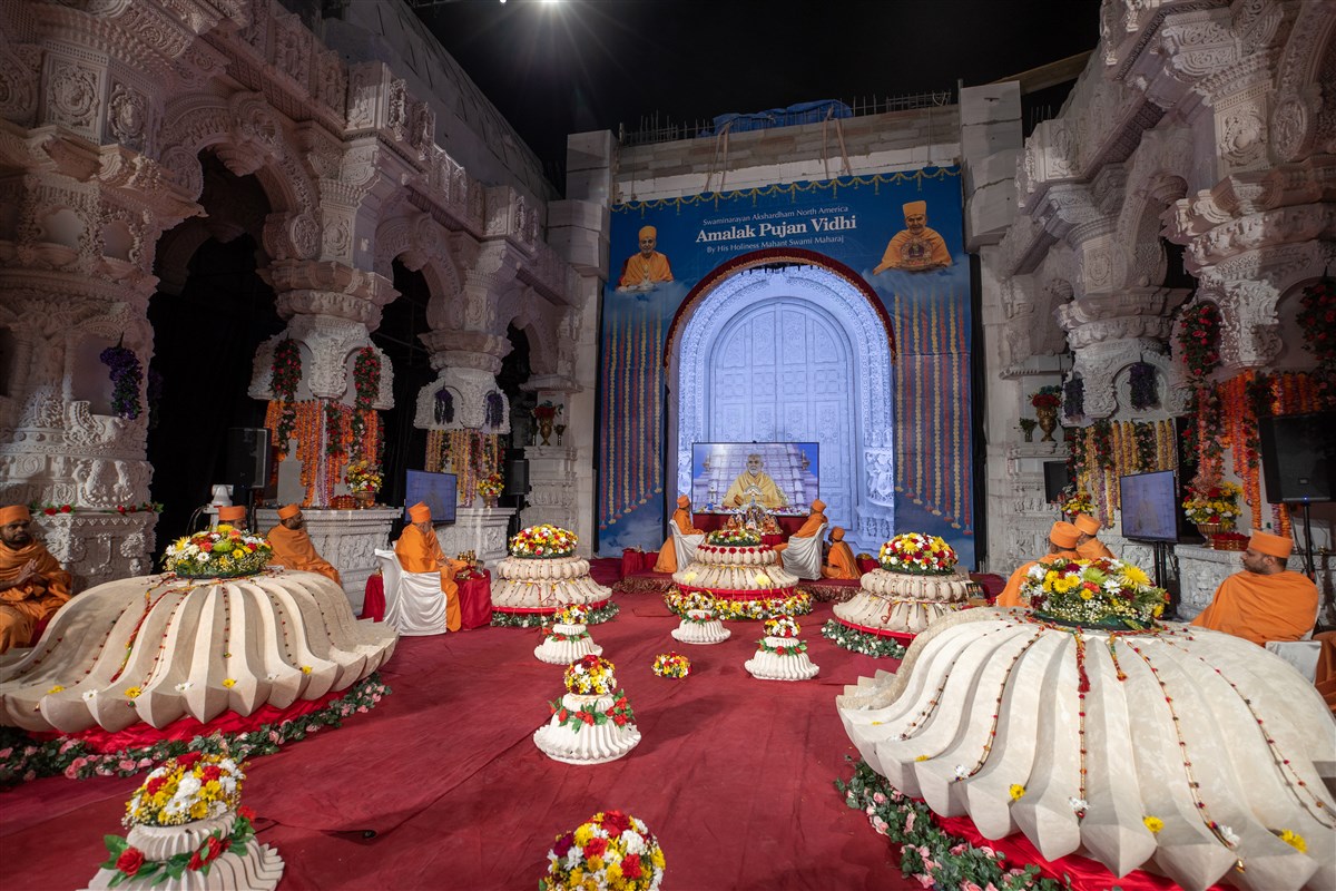 Amalak Pujan at Swaminarayan Akshardham, Robbinsville, NJ, USA