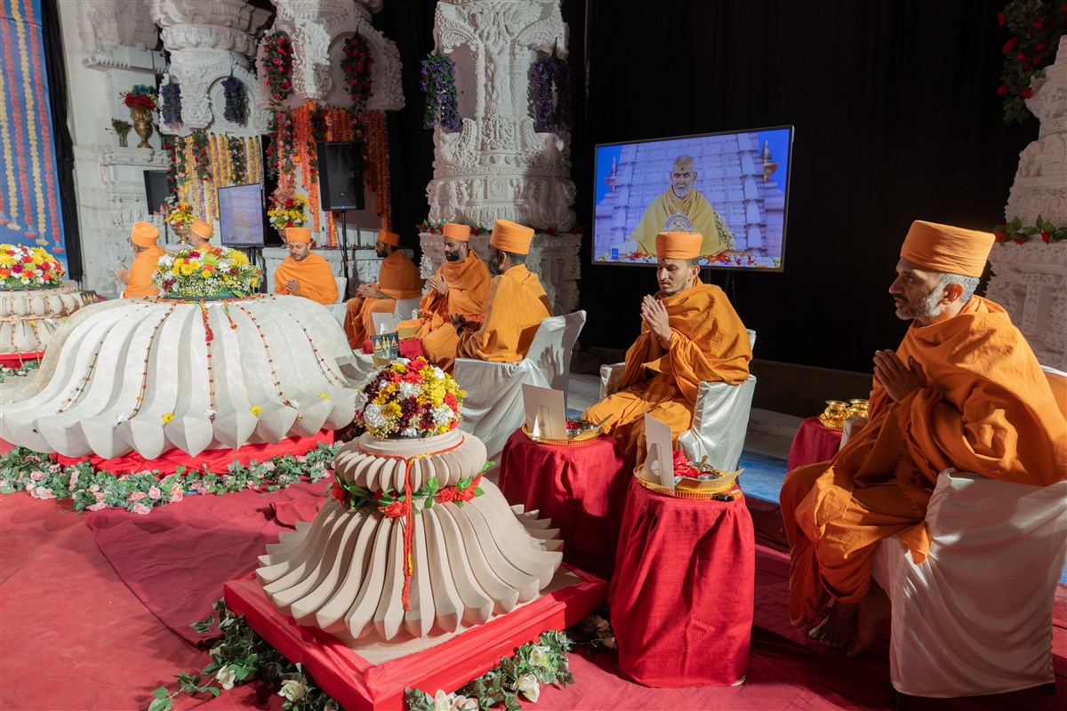 Amalak Pujan at Swaminarayan Akshardham, Robbinsville, NJ, USA