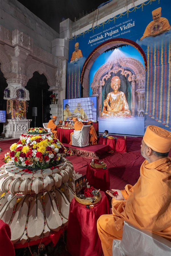 Amalak Pujan at Swaminarayan Akshardham, Robbinsville, NJ, USA