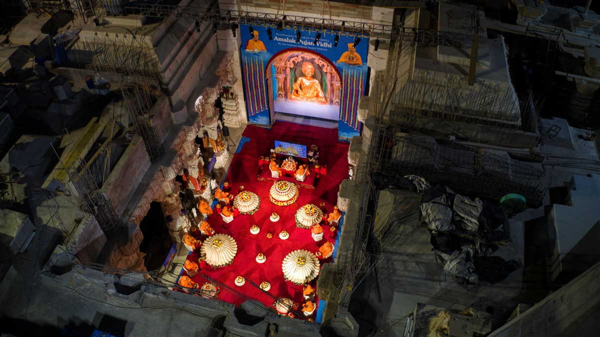 Amalak Pujan at Swaminarayan Akshardham, Robbinsville, NJ, USA