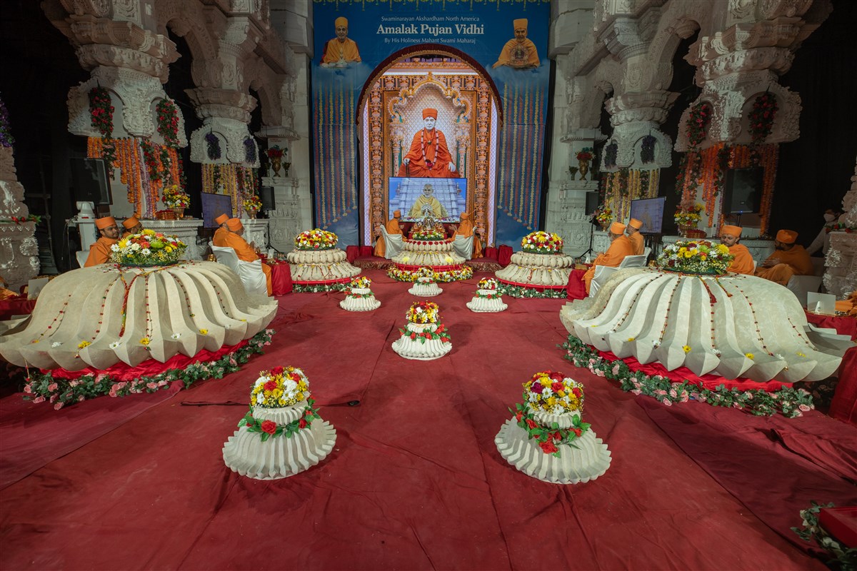 Amalak Pujan at Swaminarayan Akshardham, Robbinsville, NJ, USA